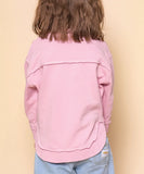 Person wearing a pink jacket and blue jeans against a beige background Foxwood Kids Simplified Crew - Pink