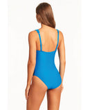 Sea Level Honeycomb Spliced One Piece - Capri