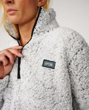 Rip Curl Dark N Stormy 1/4 Zip Crew - Light Grey