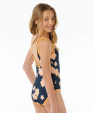 Rip Curl Summer Sol One Piece - Girl - Washed Navy