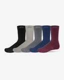 Globe Impact Hi Crew Socks 5 Pack Assorted showing five pairs of high-impact cushioned skate socks.