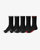 Globe OG Hi Crew Socks 5 Pack Assorted showing five pairs of premium skate socks with iconic logos.