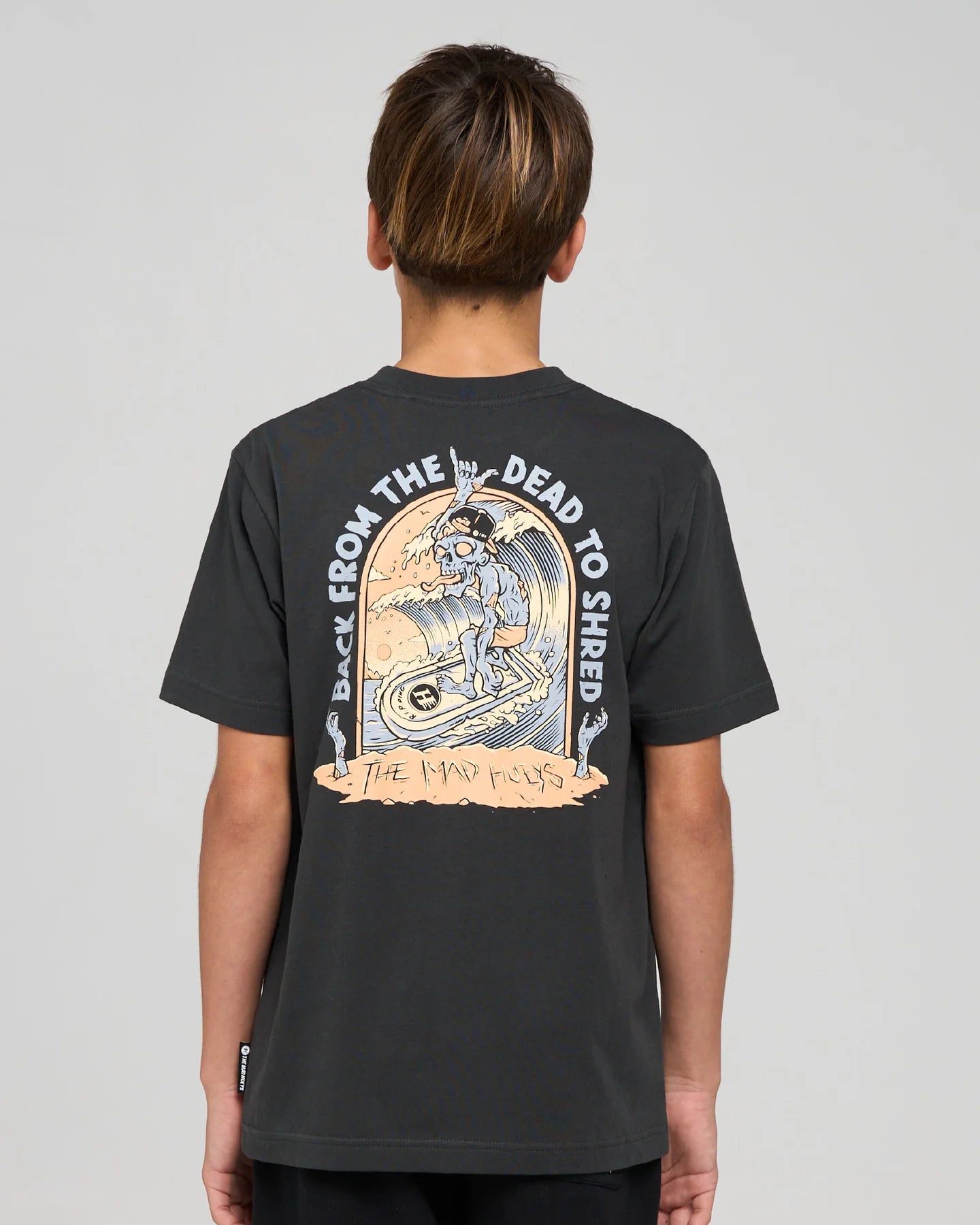 The Mad Hueys Dead Shred Youth SS Tee - Vintage Black