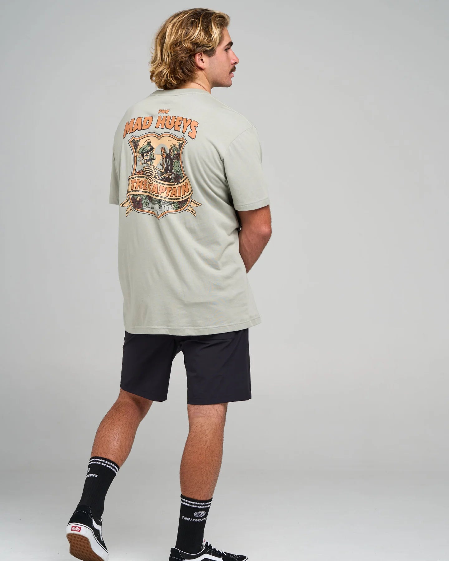 The Mad Hueys Captain Two Faced SS Tee - Faded Dust