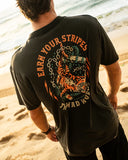 The Mad Hueys Earn Stripes SS Tee - Washed Black
