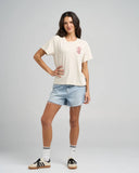 The Mad Hueys Rope Skull Anchor Womens SS Tee - Stone