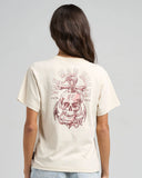 The Mad Hueys Rope Skull Anchor Womens SS Tee - Stone