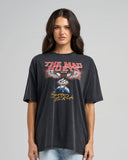 The Mad Hueys Born To Hueys Womens Oversized Tee - Washed Black