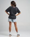 The Mad Hueys Born To Hueys Womens Oversized Tee - Washed Black