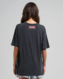 The Mad Hueys Born To Hueys Womens Oversized Tee - Washed Black