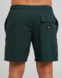 Back view of The Mad Hueys Freestyle 18" Swim Volley Short - Pine Green