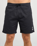 The Mad Hueys Skull Anchor 18" Volley Short - Black