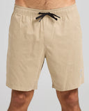 The Mad Hueys Skull Anchor 18" Volley Short - Taupe