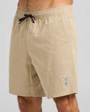 The Mad Hueys Skull Anchor 18" Volley Short - Taupe
