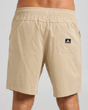 The Mad Hueys Skull Anchor 18" Volley Short - Taupe