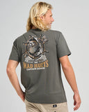 The Mad Hueys Captain Ship Faced SS Tee - Charcoal