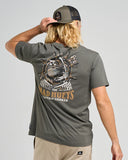 The Mad Hueys Captain Ship Faced SS Tee - Charcoal