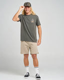 The Mad Hueys Captain Ship Faced SS Tee - Charcoal