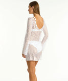 Sea Level Castaway Mesh Cover Up - White