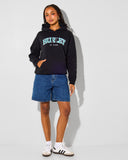 Lady wearing the Hurley Campus Pullover Hoodie - Black