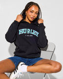 Model wearing the Hurley Campus Pullover Hoodie - Black