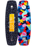 Hyperlite Prizm womens wakeboard, showing the top and bottom graphics