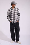 Rhythm Plaid LS Flannel Shirt - Ash