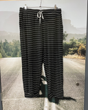 Zafina Three Quarter Pant - Black / Stripe