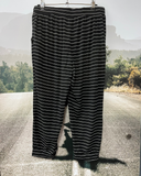 Zafina Three Quarter Pant - Black / Stripe