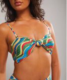 It's Now Cool The Knot Bandeau Bikini Top - Carnival