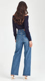 Junkfood Libby Wide Leg Jean -Denim Blue