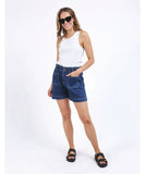 Elm Lennox Denim Shorts - Dark Blue Wash