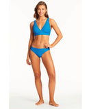 Sea Level Honeycomb Longline Bikini Top - Capri