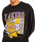 Mitchell & Ness L.A Lakers Paintbrush Crew - Faded Black