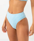 Rhythm Messina Geo Hi Waist Bikini Pant - Ocean