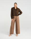 NMBR Rose Luna Shirt - Chocolate