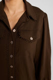 NMBR Rose Luna Shirt - Chocolate
