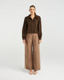 NMBR Rose Luna Shirt - Chocolate