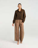 NMBR Rose Luna Shirt - Chocolate
