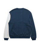 Majestic New York Yankees Pinstripe Panel Crew - French Navy/Vintage White Marle