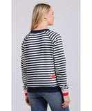 Mi Moso Striped Delight Sweat Shirt - Navy