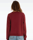 Hurley Patchwork Womens Fleece Crew - Russet