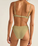 Rhythm Cove Stripe Holiday Bikini Pant - Olive