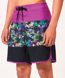 Oakley Neon Palms 19" Board Short - Purple Palm Block Print