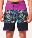 Oakley Neon Palms 19" Board Short - Purple Palm Block Print