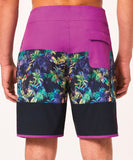 Oakley Neon Palms 19" Board Short - Purple Palm Block Print