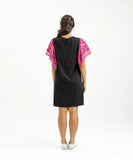 Homelee Lola Dress - Black With Sunset Floral Sleeves