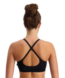 Piha Solid Separate Cross Back High Neck Top - Black