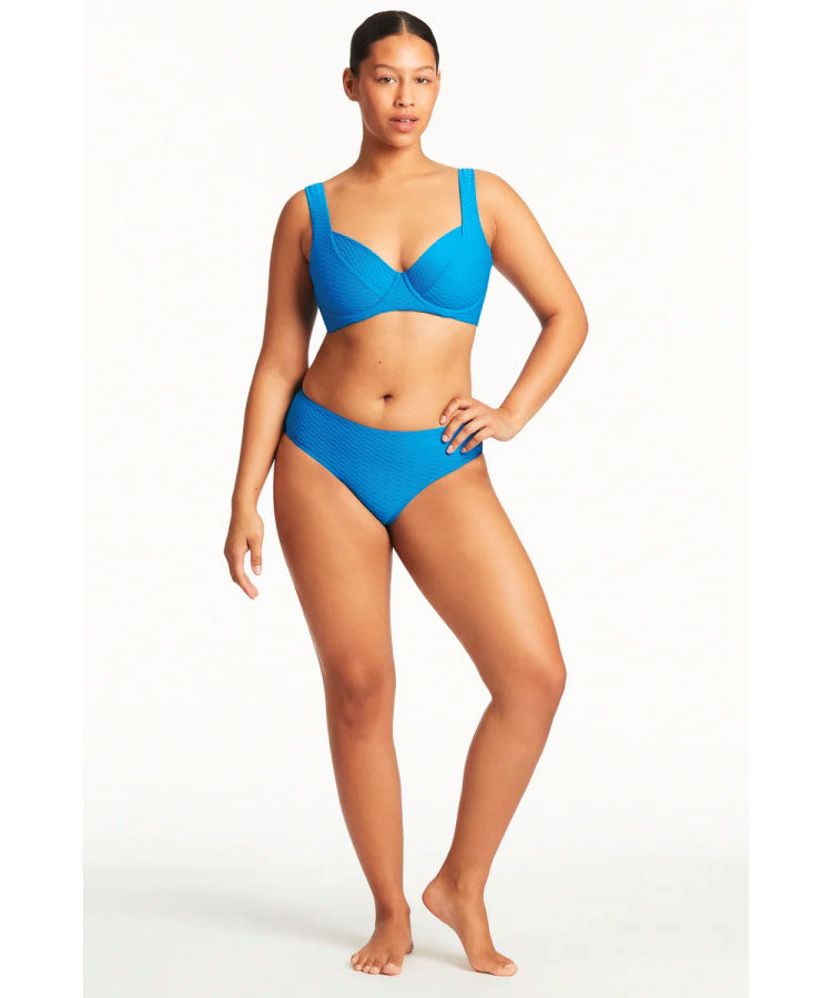 Sea Level Honeycomb Mid Bikini Pant - Capri