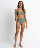 Rhythm Classic Hi Waist Pant - Olive